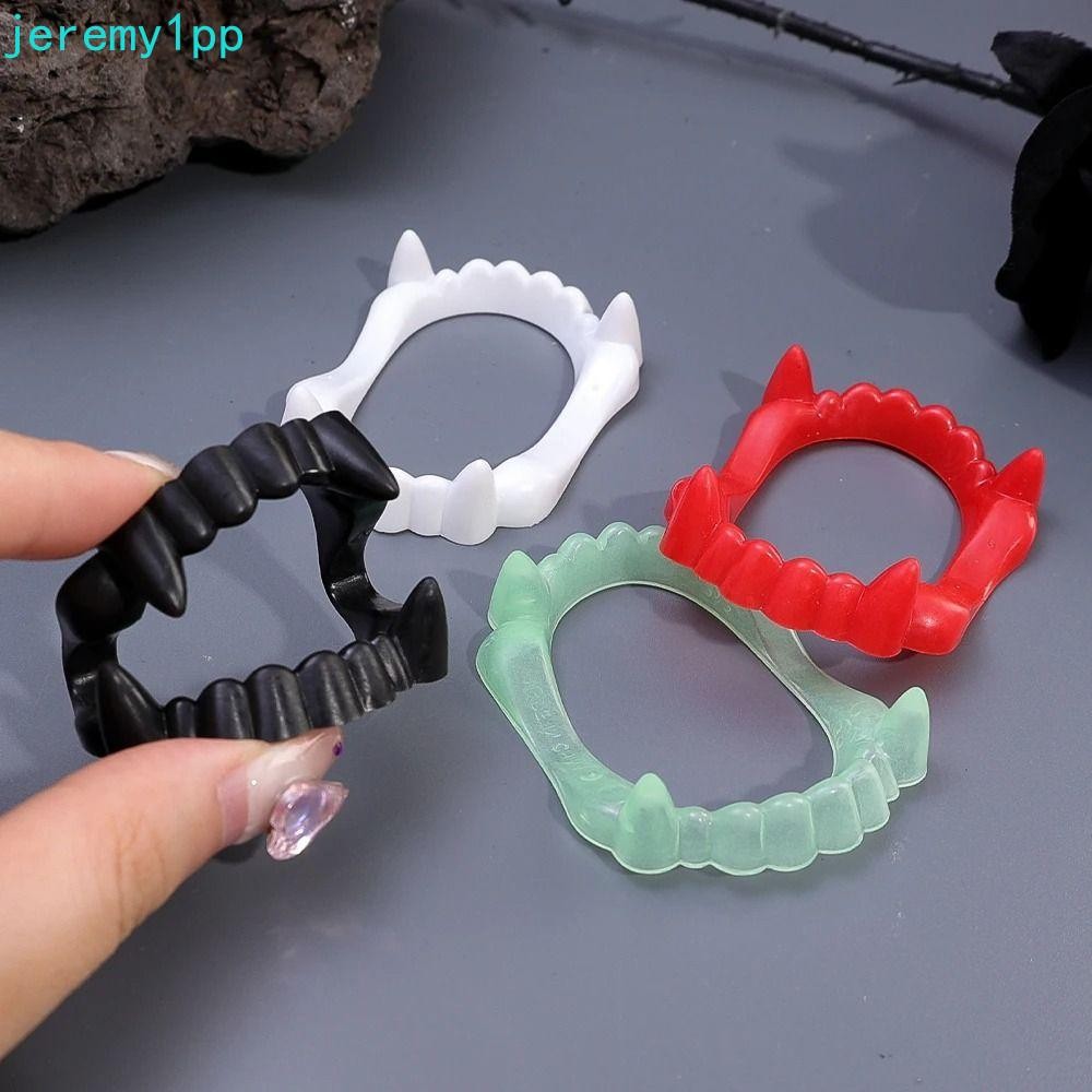 JEREMY1PP 10 ชิ้น/เซ็ตฟันปลอมเรืองแสง,คอสเพลย์เครื่องแต่งกาย Prop