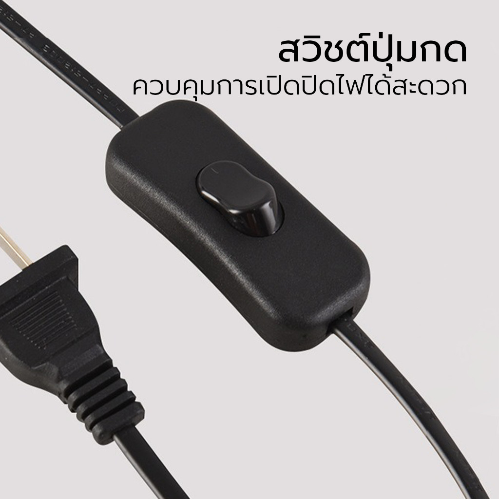 Nataku โคมไฟทำงาน โคมไฟอ่านหนังสือ Table Lamp ขั้วหลอด E27 หัวโคมหมุนได้อย่างอิสระ - รูปที่ 3