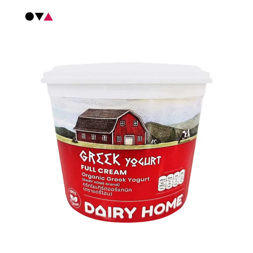 Dairy Home Organic Greek Yogurt 450g | แดรี่โฮม กรีกโยเกิร์ตออร์แกนิค สูตรไม่หวาน