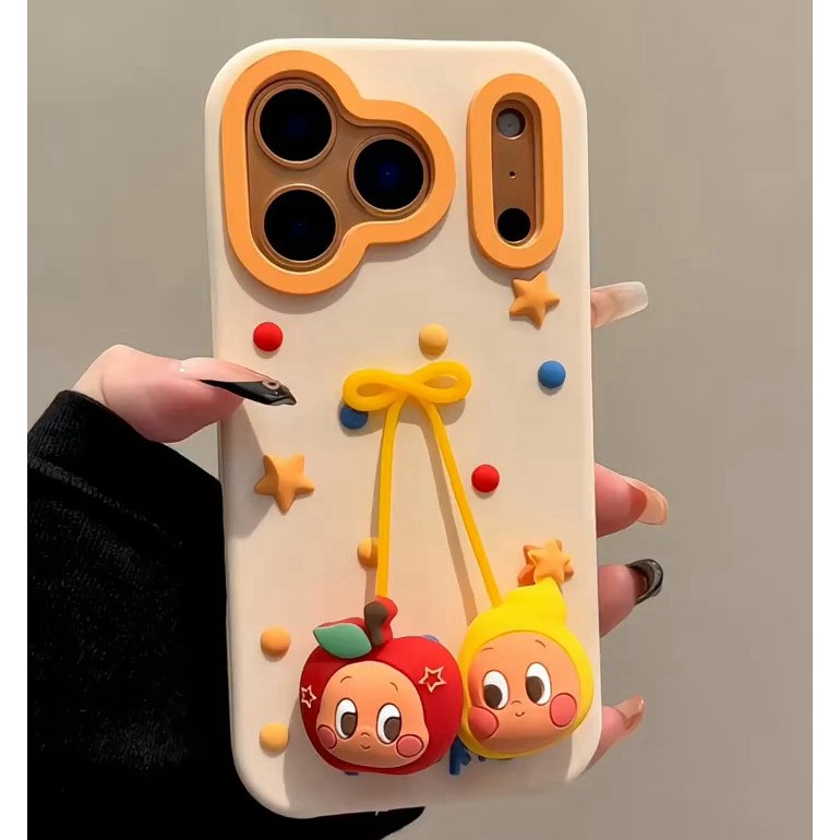 การ์ตูนน่ารักดาว 3D เคสซิลิโคนนุ่มสําหรับ iphone 17 16 15 14 13 pro max กรณี
