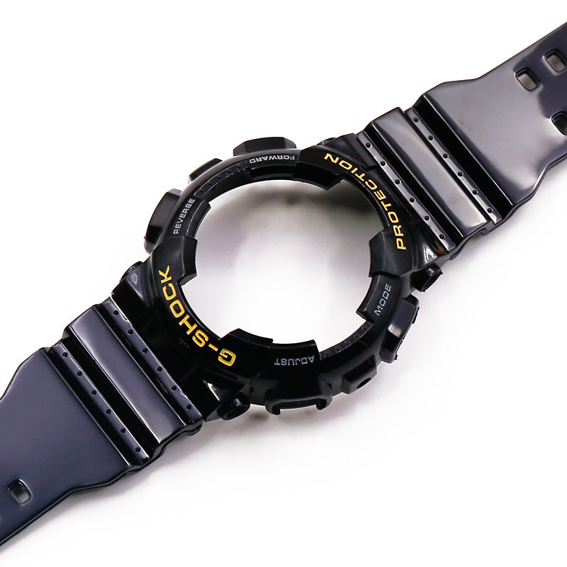 Casio สายเรซิ่น GSHOCK GLS GD GA110 GA100 GD120 ชายสีดําทอง Suit Case