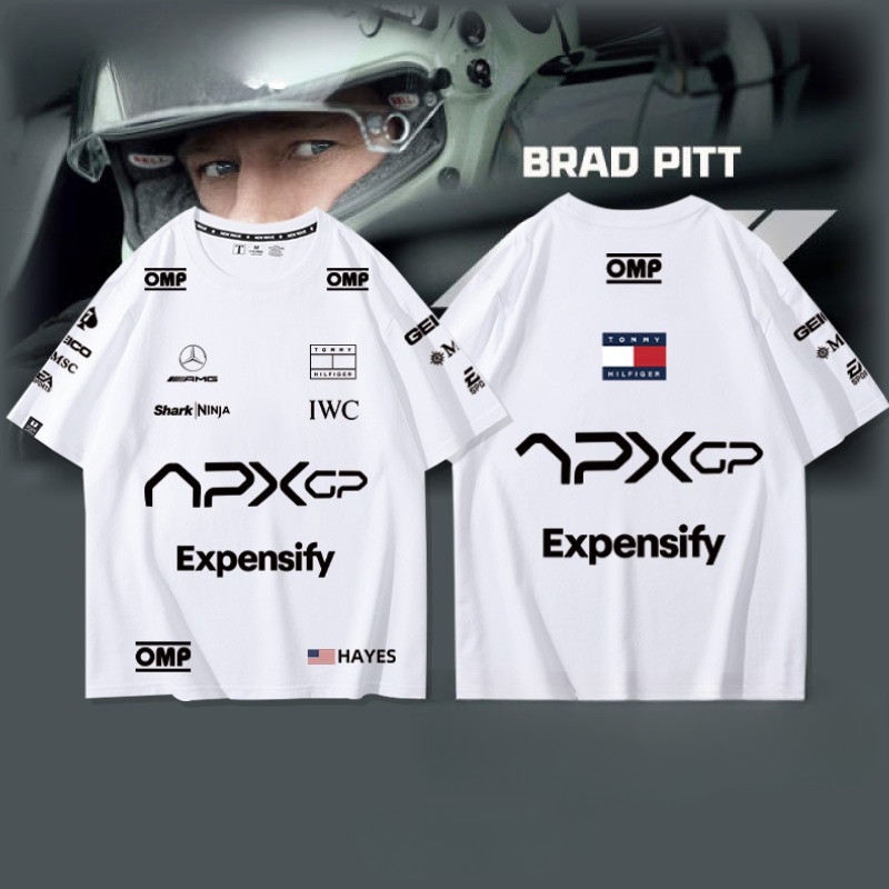 เสื้อยืดคอกลมแขนสั้นพิมพ์ลาย F1 Speed ​​​​Racing APXGP Movie Pattern Racer ฤดูร้อน Unisex