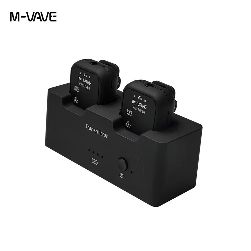 2025 ใหม่ M-VAVE WP-12 เครื่องรับส่งสัญญาณเสียงไร้สาย 30M ระยะไกล 24H สเตอริโอ/โหมดปิดเสียงจอแสดงผล 