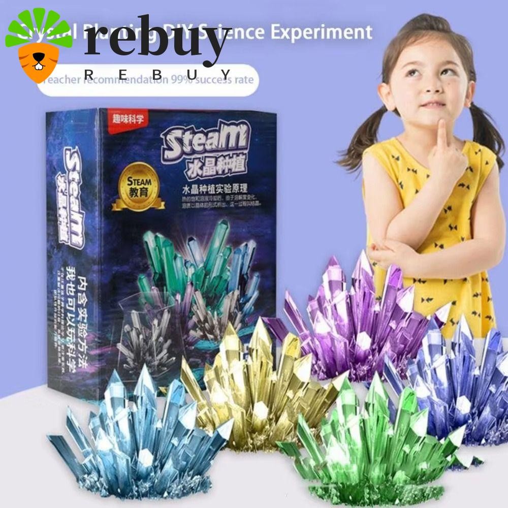 ซื้อซ้ํา คริสตัลปลูกชุดวิทยาศาสตร์,เติบโตคริสตัลสีคริสตัลการทดลองทางวิทยาศาสตร์ของเล่น,ศิลปะ ลําต้น ของเล่นกวนแท่งแม่พิมพ์รูปร่างง่ายต่อการเติบโตคริสตัลทําชุดสา