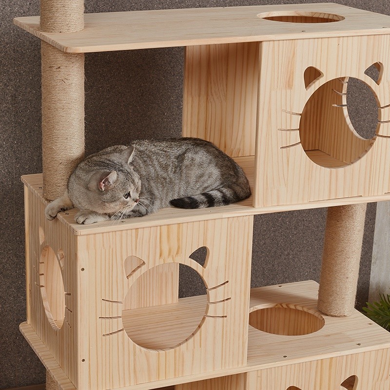 Cat House Scratch Post Jumping Platform