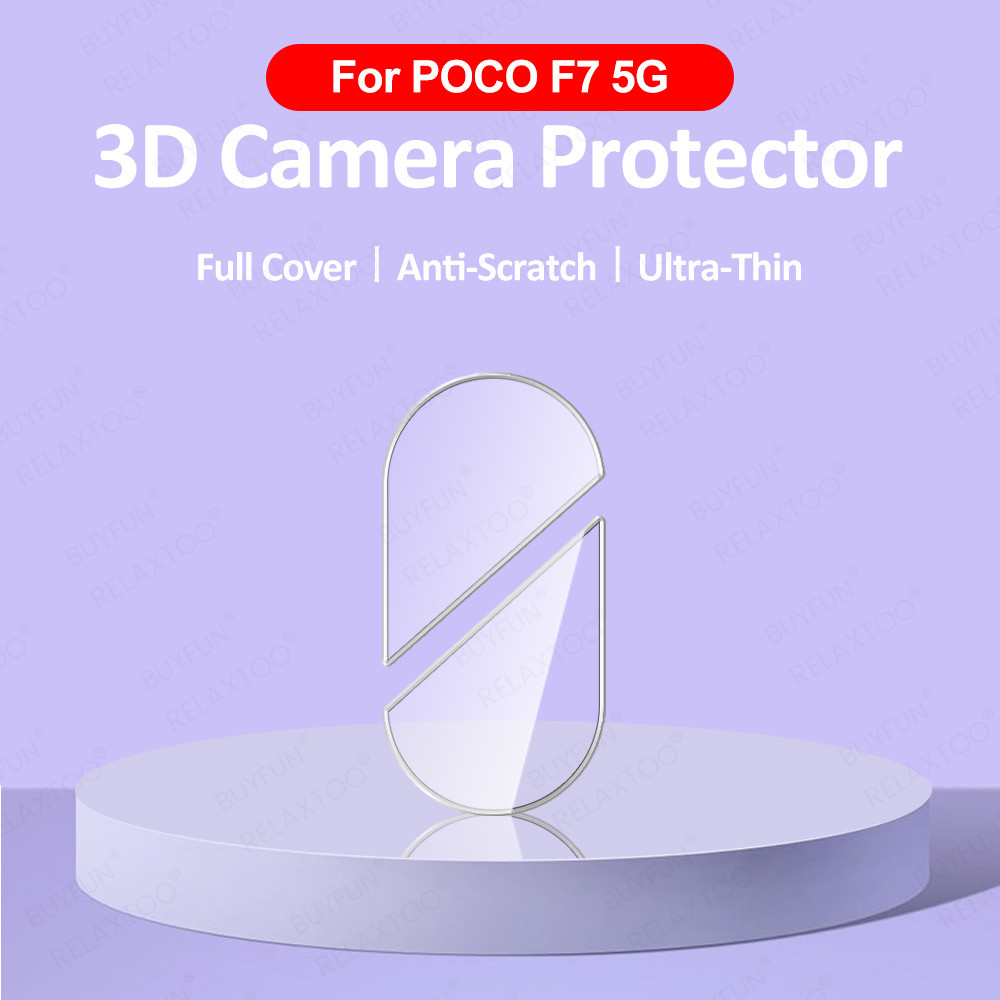 3D กระจกนิรภัยกล้องฟิล์ม 1-2 ชิ้นสําหรับ Xiaomi POCO F7 Poco F7 Little F 7 f7 5G Global ด้านหลังเลนส