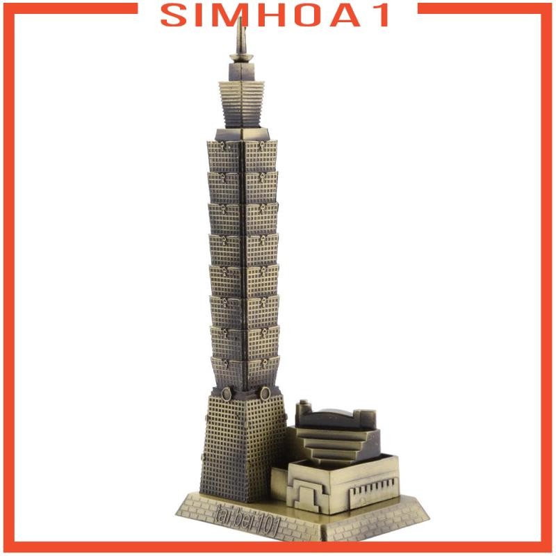 โมเดลตึกไทเป 101 จากโลหะผสม สำหรับบ้านและออฟฟิศ เพื่อการประดับและการให้ของขวัญ