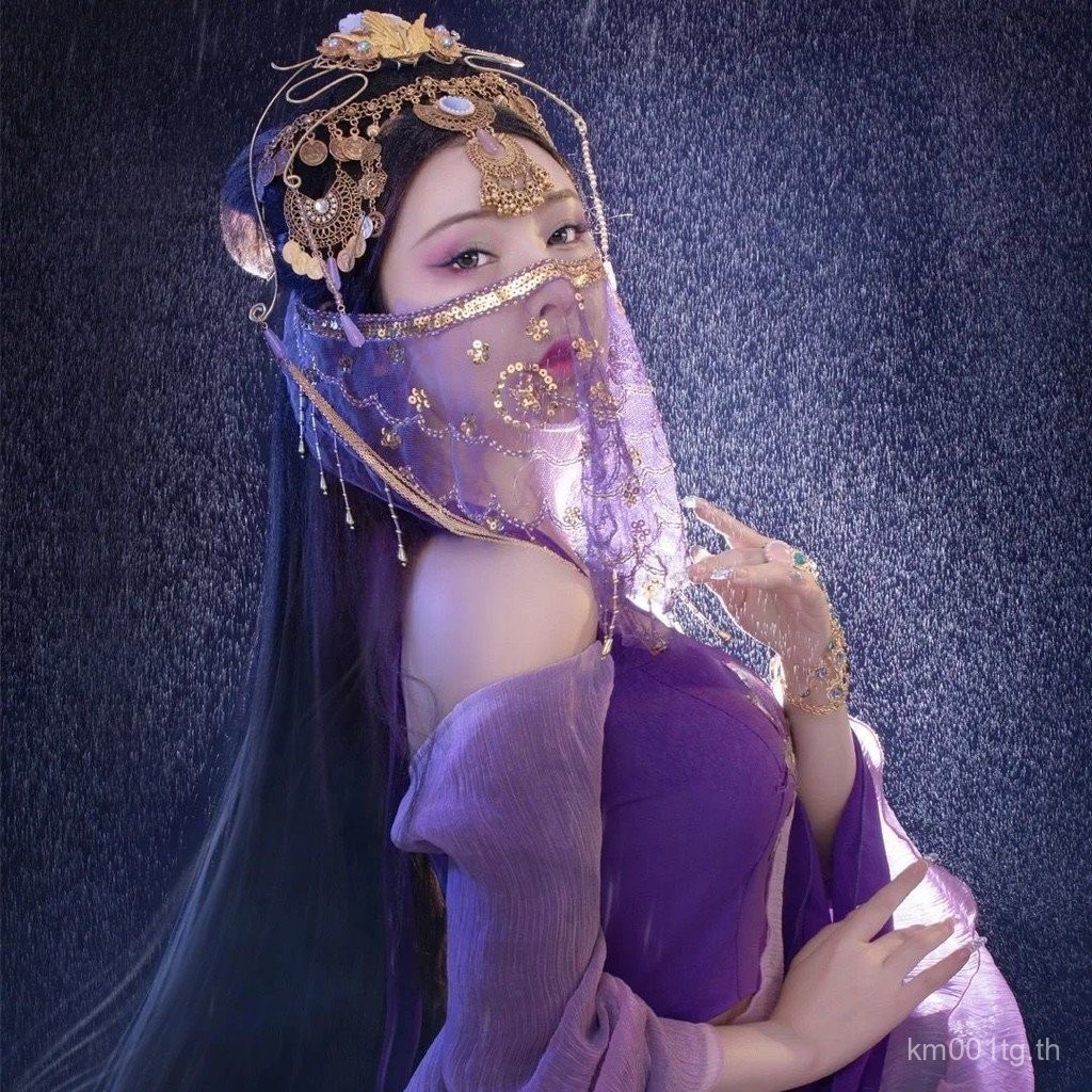Belly Dance Veil Dance Accessories Dance Watch Accessories Tianzhu Girl Face Towel Cover Face Curtai