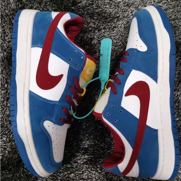 SB Dunk Doraemon White Blue Red Doraemon dunk low-top shoes Easter egg รองเท้าผู้ชายรองเท้าผู้หญิงรอ