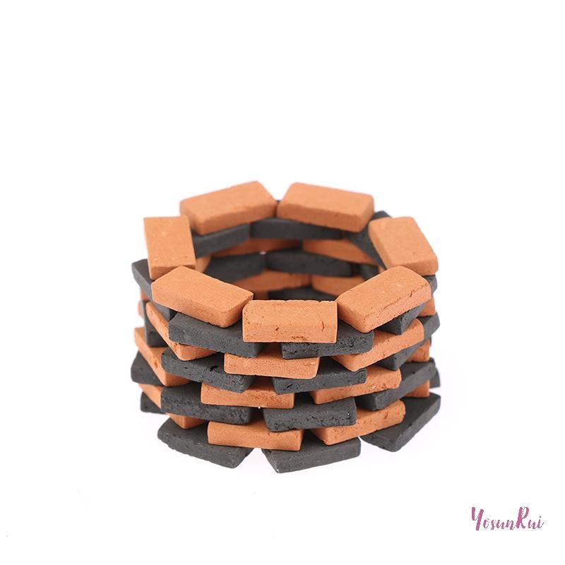 YosunRui] 50 ชิ้นบ้านตุ๊กตาอิฐรุ่น DIY Miniature Building Landscape Modelling Brick ใหม่