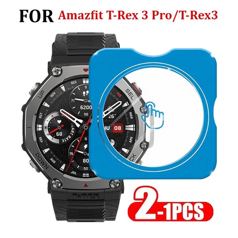 Easy Past กระจกนิรภัยสําหรับ Amazfit T-rex 3 Pro ความแข็งระดับพรีเมียมป้องกันหน้าจอ Locator การติดตั้งสําหรับ Amazfit T-rex3