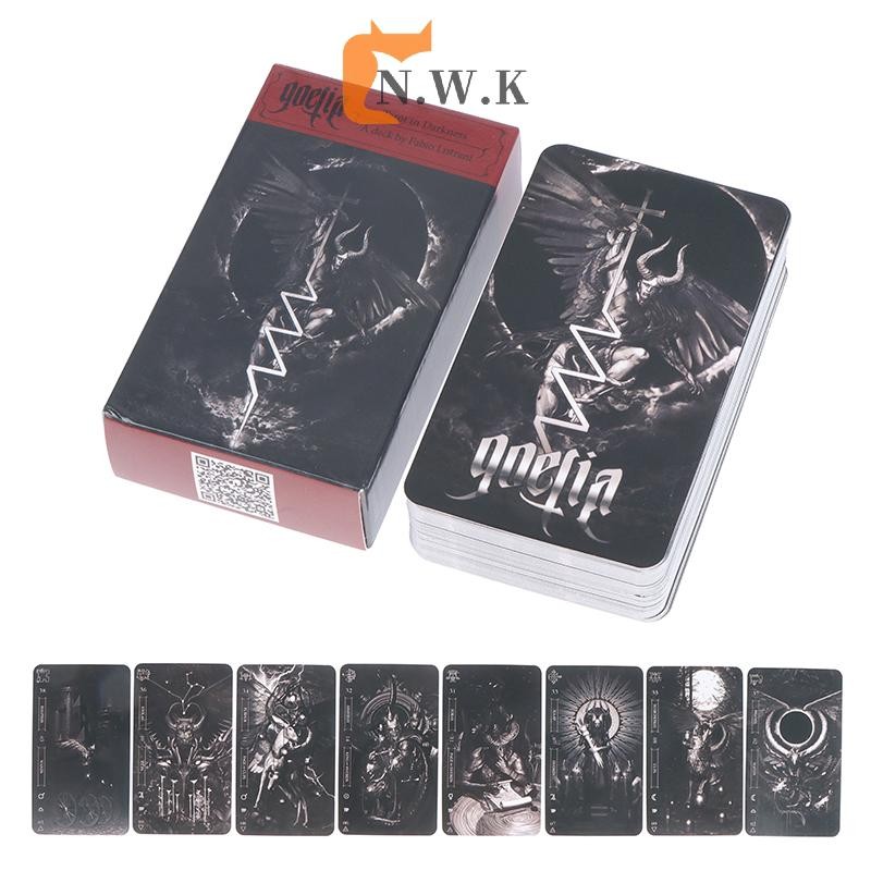 Newwellknownnice Goetia Tarot ในความมืดไพ่ทาโรต์การ์ด Oracle คําทํานายทํานายเกมกระดาน TH