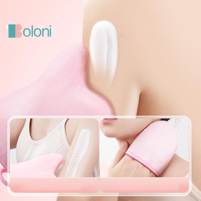 [Boloni] Body Lotion Glove Self-Tning Mitt สองด้านป้องกันมือ Applicator Quick Dry Flocking ถุงมือแต่งหน้า Applicator ใหม่ - รูปที่ 7