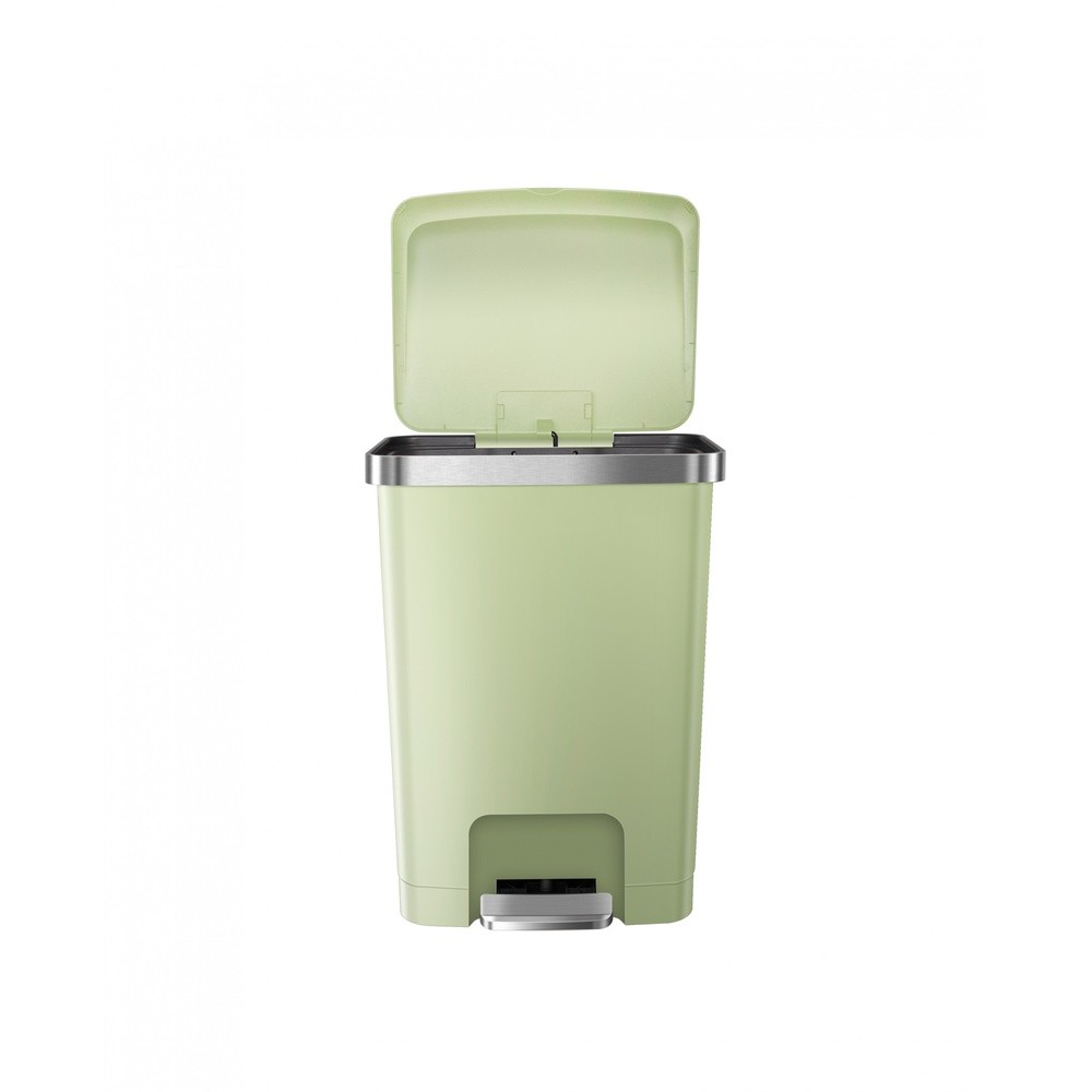 GlobalHouse EKO ถังขยะพลาสติกขาเหยียบเหลี่ยม 35 ลิตร รุ่น HANA EK6388-MATCHA ขนาด 37x31x51ซม. สีเขียว