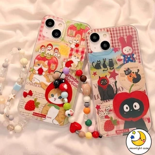 🎈GOOD🎈หนูน้อยหมวกแดงคิตตี้ เคสไอโฟน13 สำหรับ IPhone 11 15 14 13 12 16 Pro Max 7 Plus 8Plus XS X XR Max 7 8 Plus