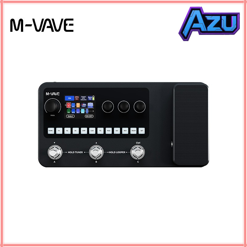 มัลติฟังก์ชั่น M-VAVE MK-20 กีตาร์/เบส Effector Pedal - ในตัว 120 AMP โทน, 10 เอฟเฟกต์โมดูล + MIDI L
