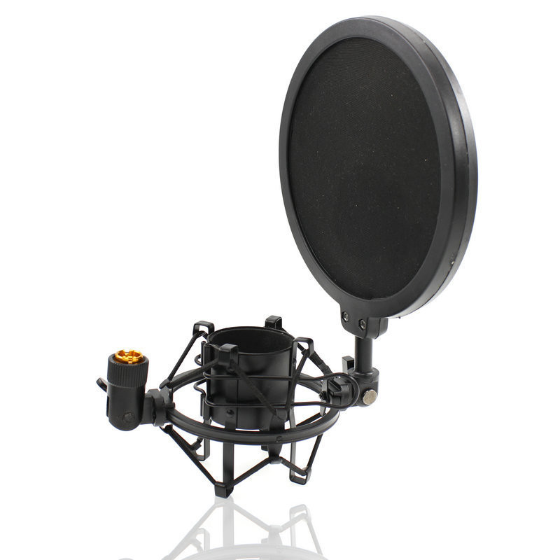 ไมโครโฟนคอนเดนเซอร์ Shock Mount Blowout Net K Song ไมโครโฟนบันทึกสด Shock Mount Shock Mount