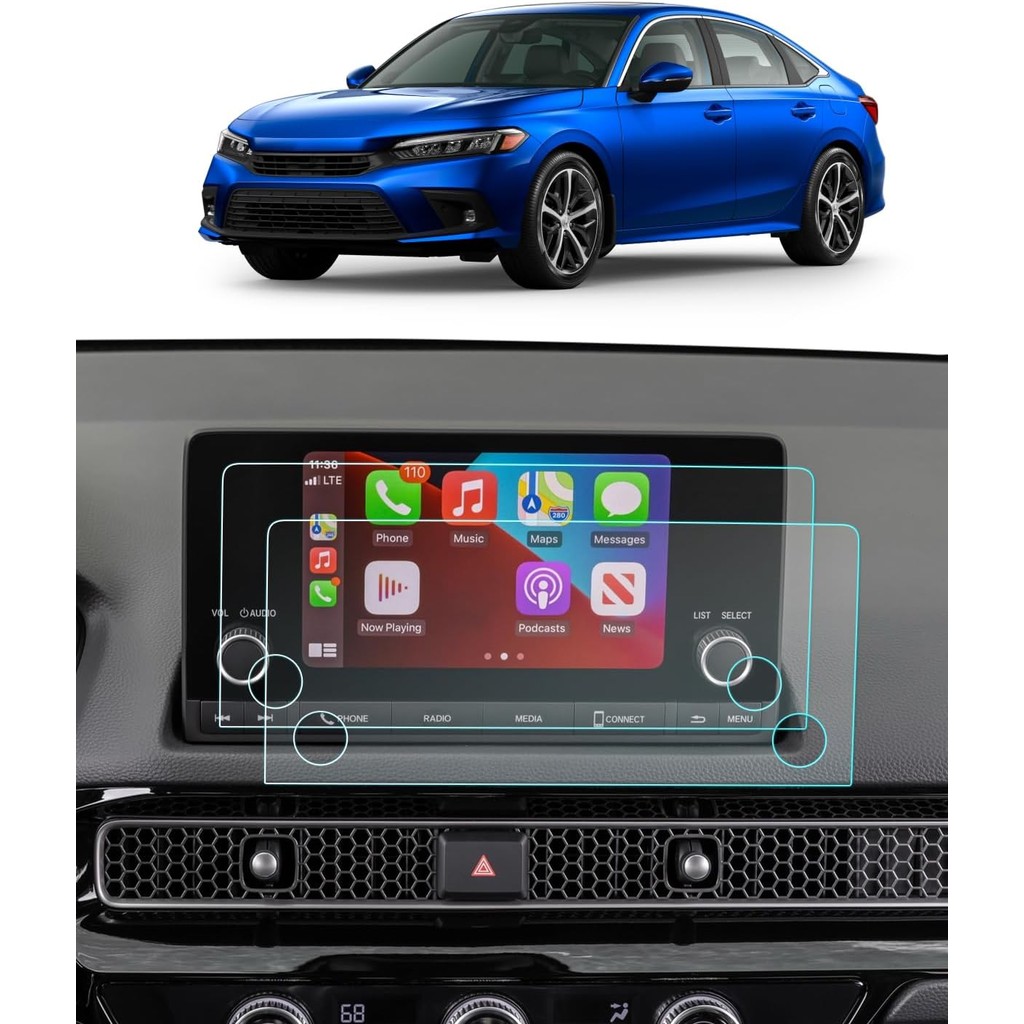 BIXUAN สําหรับ 2025 2026 Honda Civic Screen Protector - (2PCS) 2022-2026 Civic LX/Sport/EX อุปกรณ์เส