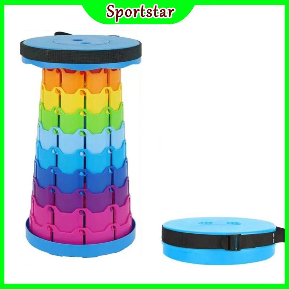 พกพา Telescoping Stool Foldable Foldable ABS วัสดุที่สามารถพับได้