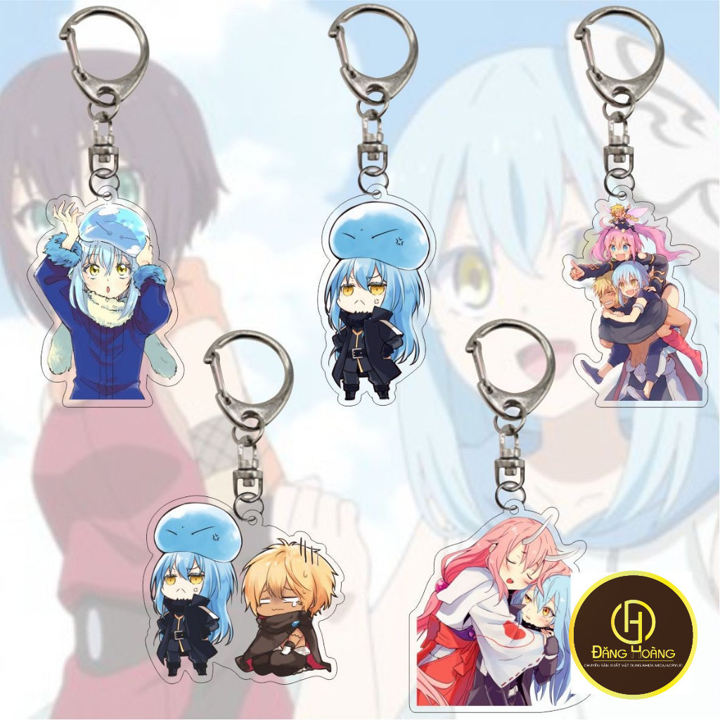 Rimuru Tempest การ์ตูนพวงกุญแจ Bright สี Lip-Friendly Tr อะนิเมะ Rimuru พวงกุญแจ micha DH