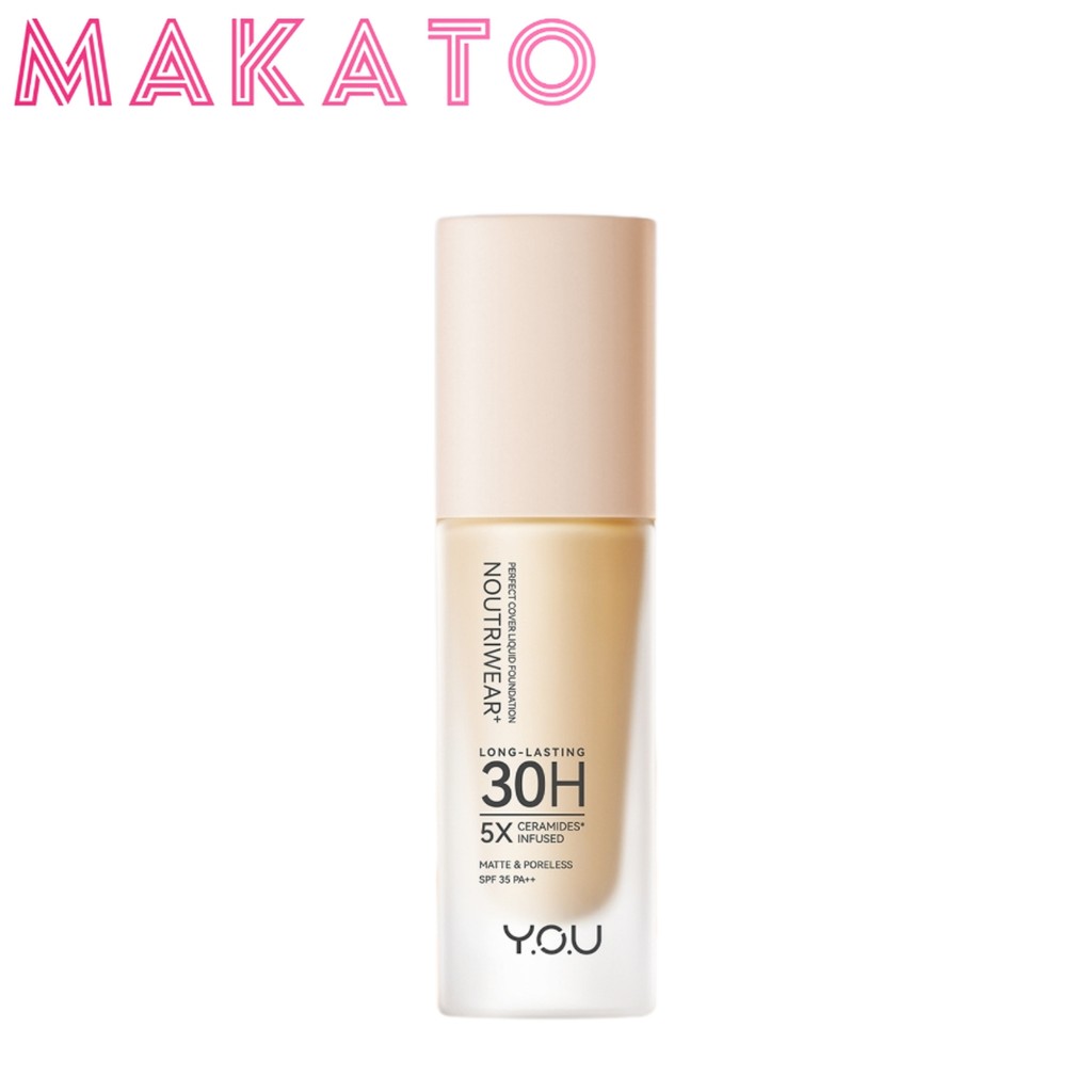 YOU NoutriWear+ PerfectFoundation SPF35 PA++บางเบา เกลี่ยง่าย ปกปิดดี คุมมัน กันเหงื่อ รองพื้นติดทน