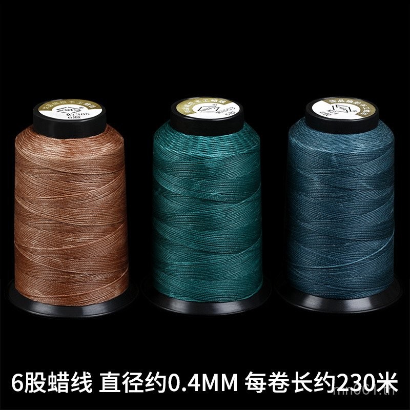 สร้อยข้อมือสร้อยข้อมือ ลูกปัดด้าย Strand 6 แหวนเชือกสีแดงด้ายถัก Strand ด้ายขี้ผึ้งเครื่องประดับด้าย