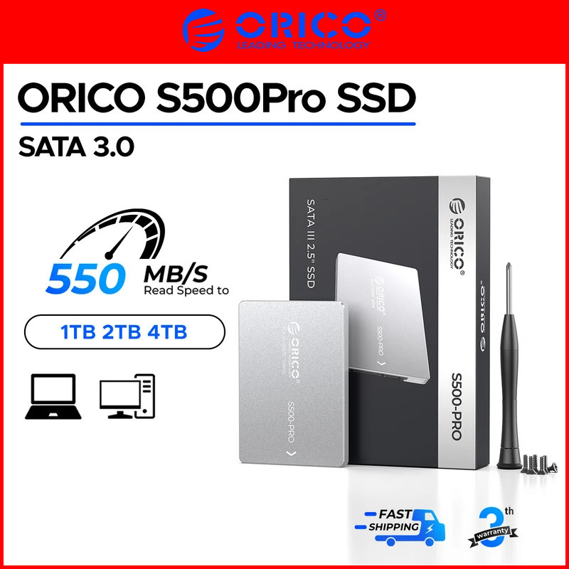 ORICO SATA III SSD 2.5 ไดรฟ์ Solid State ภายในอลูมิเนียม NAND 1TB 4TB สูงสุด 550 เมกะไบต์/วินาทีสําห