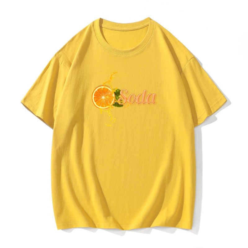 2025 NEW 2025 Real Shot 200g Pure Cotton Printed Short Sleeve T-Shirt Men Versatile Loose Large Size