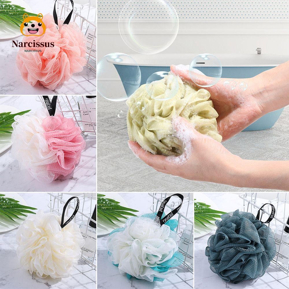 NARCISSUS Bath Ball แปรงทําความสะอาดในครัวเรือน Soft Mesh Body Exfoliate พัฟอาบน้ํา