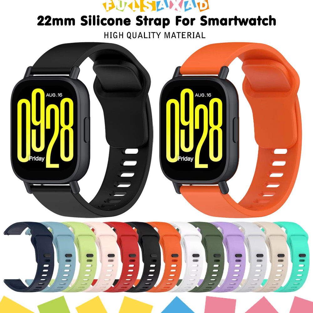 สายซิลิโคน 22 มม สำหรับ for Redmi Watch 5 Active / Mi Watch 5 สายยาง Lite สำหรับ Huawei/Samsung/Aolon/Itel/Garmin/Amazfi