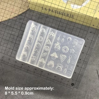 [maybeauty] 1 ชิ้น 3D การ์ตูนเค้กไอศกรีมขนมอะคริลิคเล็บแม่พิมพ์ DIY ซิลิโคนตกแต่งเล็บแม่พิมพ์ {TH}