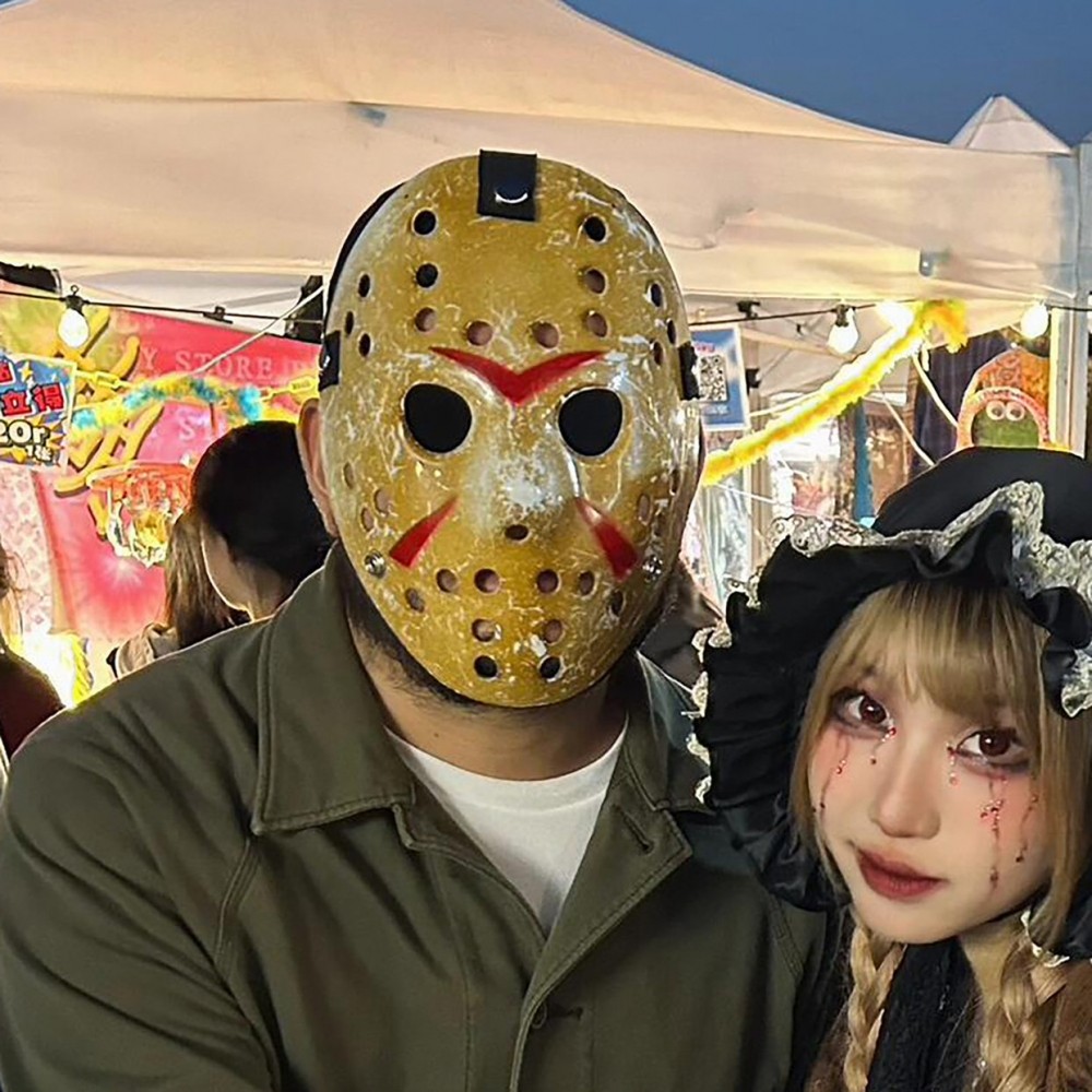ฮาโลวีน หน้ากากผีฮาโลวีน ฮาโลวีน Jason Mask cos Hockey Hockey Hockey Horror Pharaoh Show Hood Mask M
