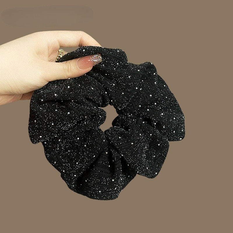 Scrunchies สีดำและสีเทา เครื่องประดับผมสำหรับผู้หญิง