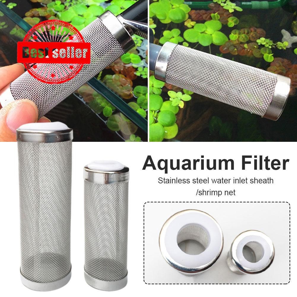 สแตนเลส Water Inlet ฝาครอบป้องกันถังปลากรอง Aquarium กุ้ง Inlet น้ํา Q9o3