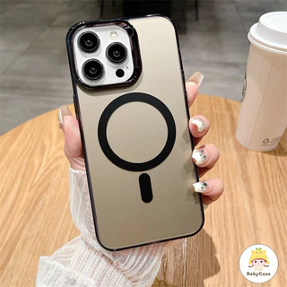 เคสไอโฟน 13 สำหรับ iPhone 17 11 15 14 16 12 Pro Max 14 15 Plus 16 14 15 13 12 Pro เคสชาร์จแม่เหล็กหรูหรา เรียบง่าย เท่ห์