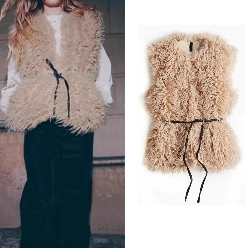 ซาร่า แจ็กเก็ต faux fur ขนยาว หรูหรา 1303277