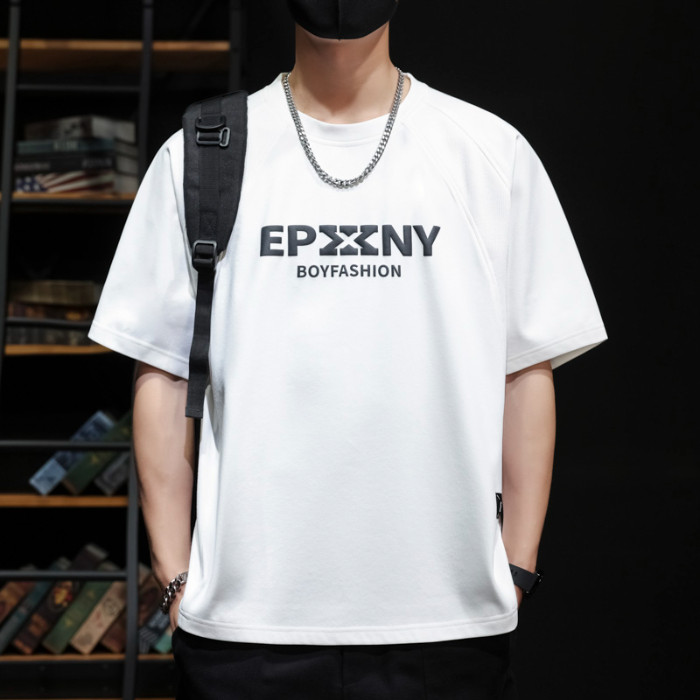 COD 2025M-8XL 2025 Summer Large Size Short Sleeve Men 7A Antibacterial Three-Dimensional Foaming Pri