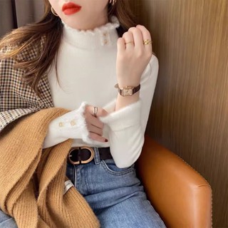 ซับขนแกะหนาสำหรับเสื้อกันหนาวผู้หญิง ออกแบบใหม่ในสไตล์ตะวันต…