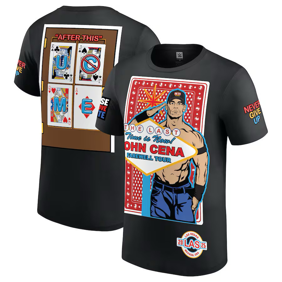 เสื้อยืดแขนสั้น WWE John Cena สำหรับผู้ชาย ทำจากผ้าฝ้ายบริสุทธิ์ 100% - รูปที่ 4