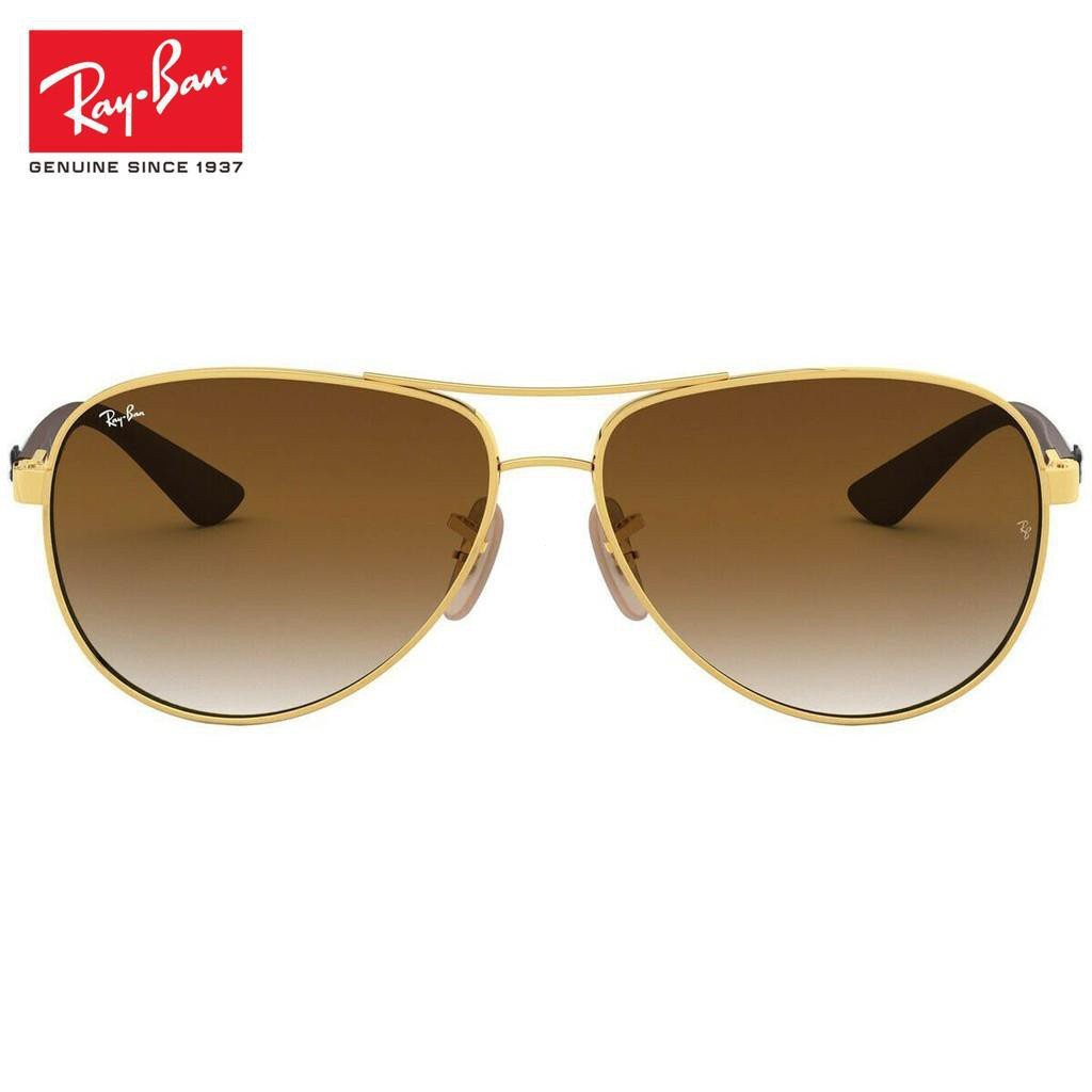 2025 Tech Aviator RB8313 001/51 58 แว่นกันแดดไล่โทนสีสีน้ําตาลทอง