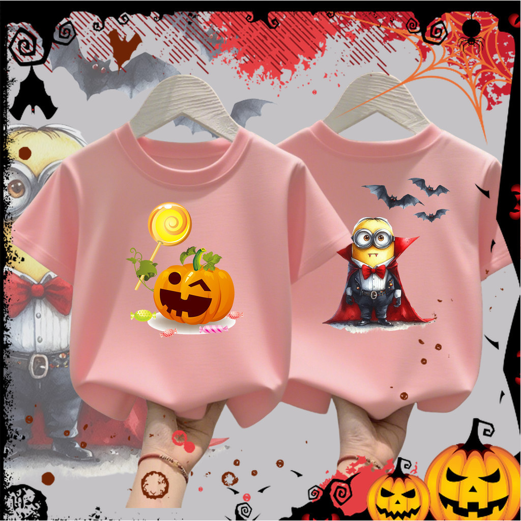 เสื้อฮาโลวีน Halloween labu hantu kapas lengan pendek t-shirt#6