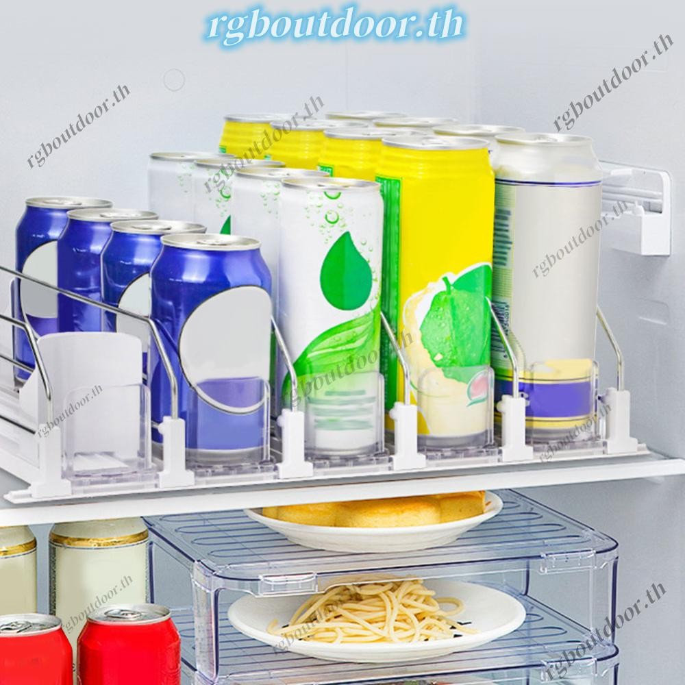 🚚จัดส่งในกรุงเทพฯ🚚ชั้นวางเครื่องดื่มโซดากระป๋องขวด Pusher สําหรับตู้เย็น (สีขาว 310 มม. 3 ชุด)[rgboutdoor.th] - รูปที่ 3