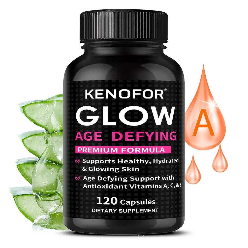 GLOW AGE DEFYING-มีใบว่านหางจระเข้และคอลลาเจน-ผิวและสารต้านอนุมูลอิสระ-120 แคปซูล