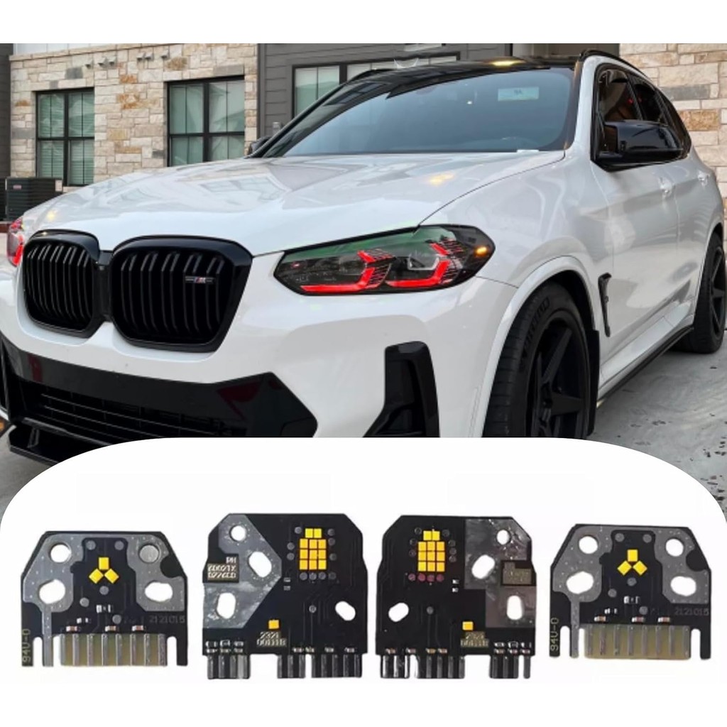 สีเหลือง DRL บอร์ดสําหรับ 2022-2024 B-MW G01 G02 F98 F97 LCI X3 30eX 30i 30iX M40iX X4 30iX M40iX LE