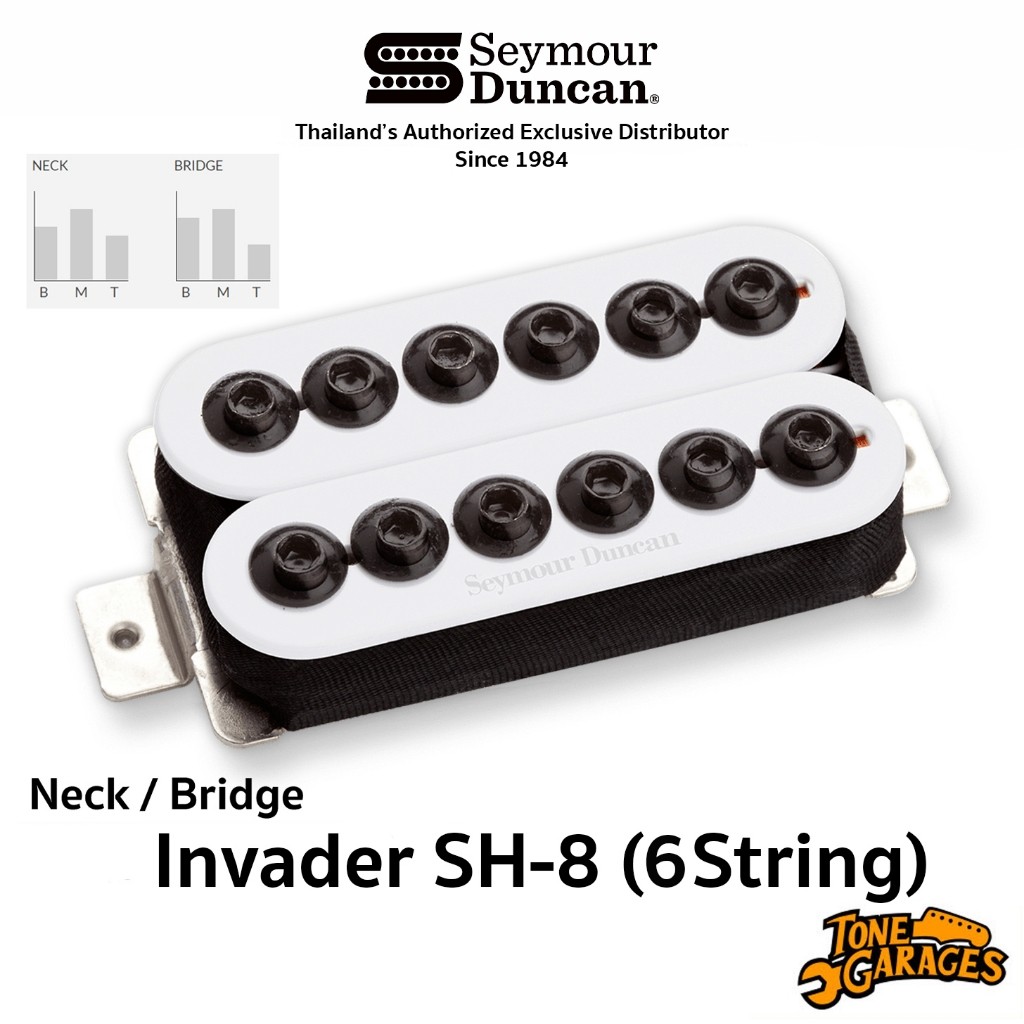 Seymour Duncan Invader SH-8 Humbucker Pickup 6 String ปิ๊กอัพ กีต้าร์ไฟฟ้า 6สาย ของแท้ Made in USA