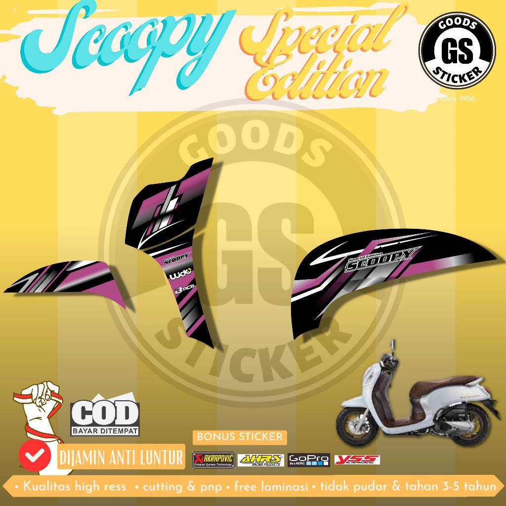 Striping Variation List Scoopy New Fi 2017-2019 สติ๊กเกอร์ Striping Scoopy Special Edition
