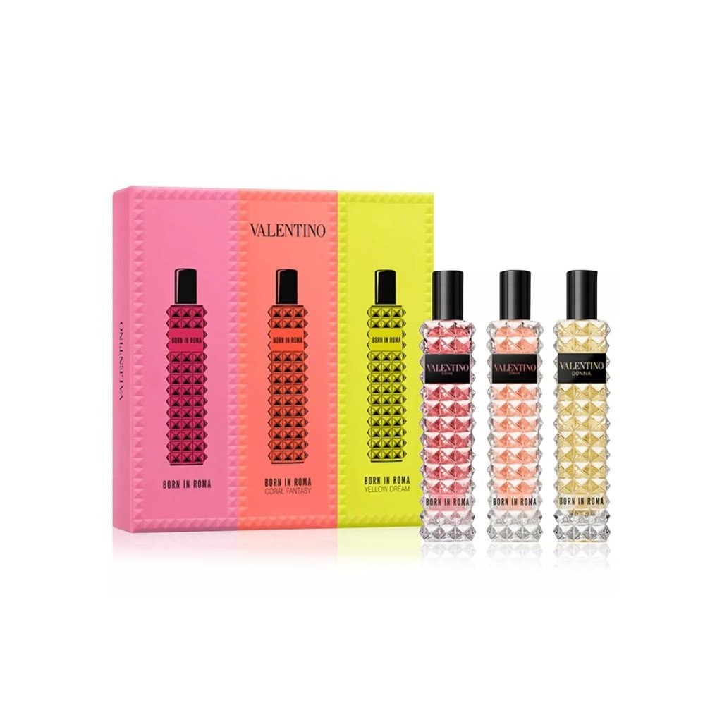 Valentino Donna Born in Roma Travel Spray Perfume Discovery Set, 0.33 Fl Oz (Pack of 3)