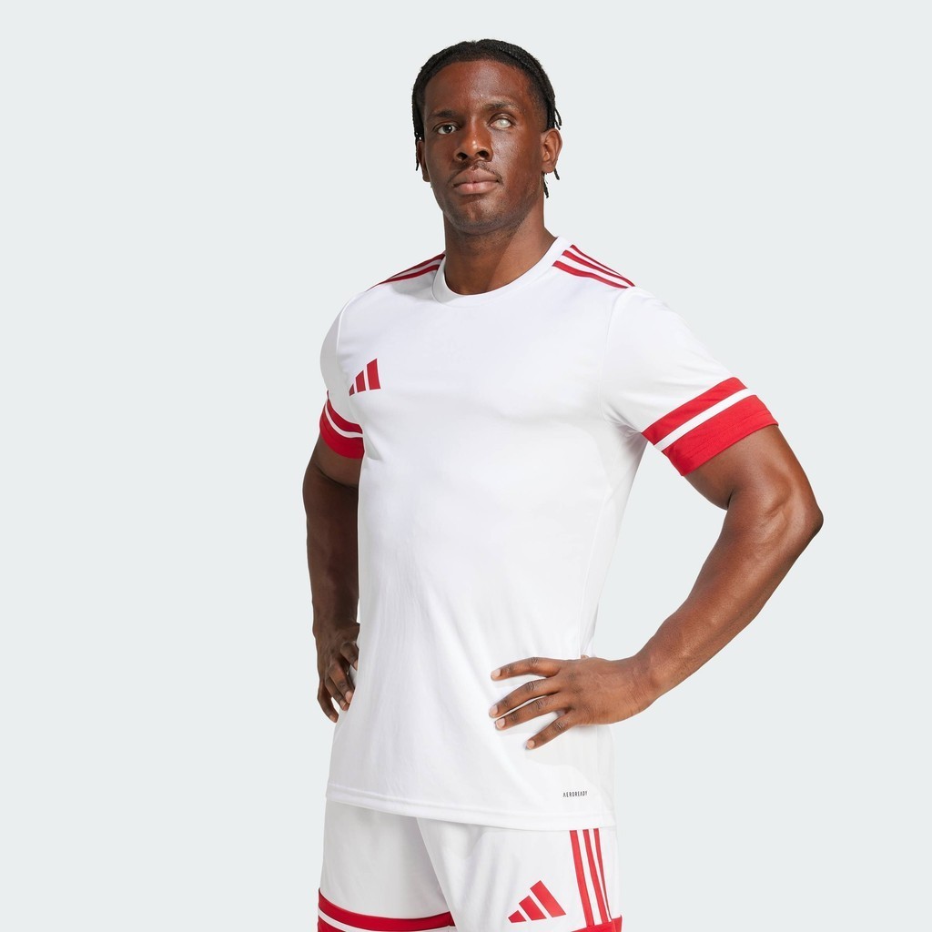 adidas ฟุตบอล เสื้อฟุตบอล Squadra 25 ผู้ชาย สีขาว JG5829