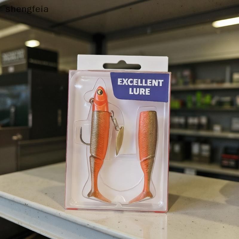 [SFI] Glow-In-The-Dark T-Tail Lead Soft Bait Set 9.5cm 20g Single Hook Glitter Bionic Bait เหยื่อตกป