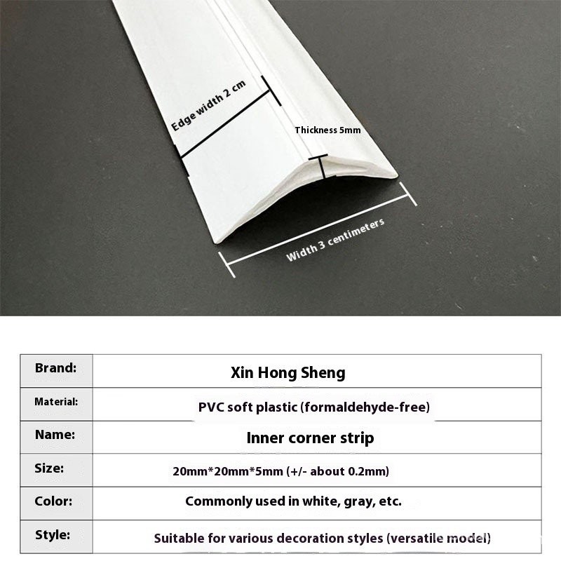 PVC Self-Adhesive Round Corner Trim Floor/Wall/Cabinet Edge Sealing Strip | คิ้วมุมรูปส่วนโค้งสําหรับพื้นไม้, ตู้เสื้อผ้า Trim & Triangle Edge Finishing HDQE - รูปที่ 2